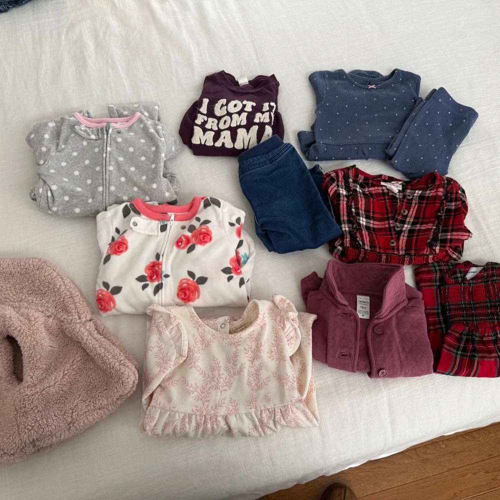 Baby Girl Clothes Lot 18M Carter's Jessica Simpson Old Navy Plaid Outfits